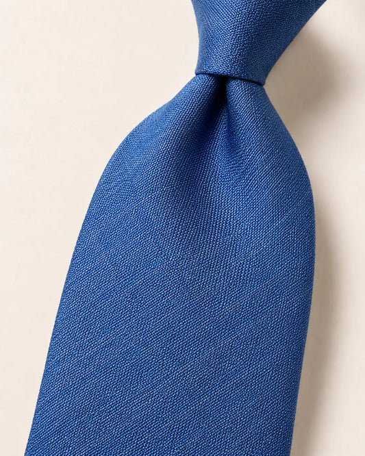 Sanui Hakata-ori mud-dyed blue necktie